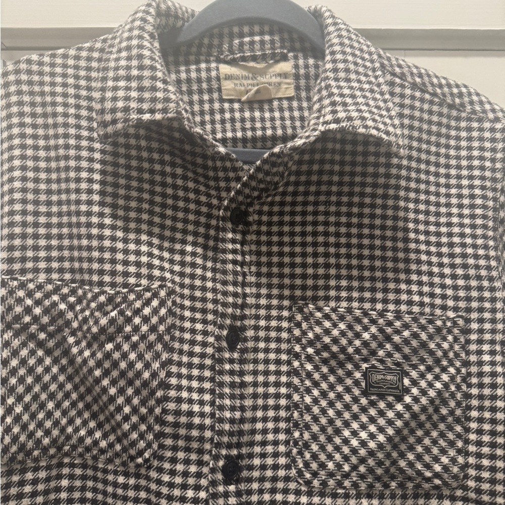 Denim & Supply Ralph Lauren Black and White Casual Gingham Shirt